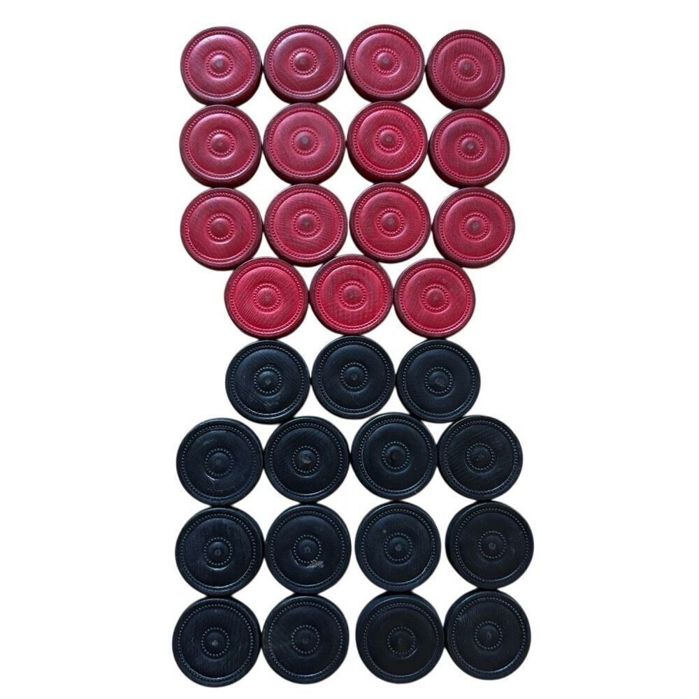 Vintage Halsam Comet 30 Wooden Red & Black Checkers